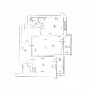 2-к квартира, вторичка, 65м2, 14/18 этаж