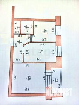 2-к квартира, вторичка, 51м2, 5/9 этаж