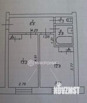 2-к квартира, вторичка, 37м2, 5/9 этаж