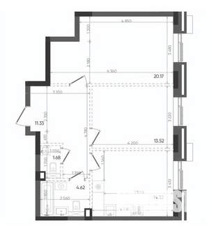 2-к квартира, вторичка, 66м2, 3/22 этаж