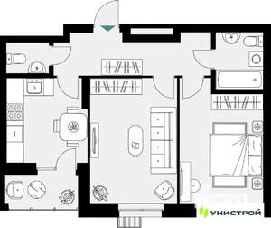 2-к квартира, вторичка, 57м2, 5/18 этаж