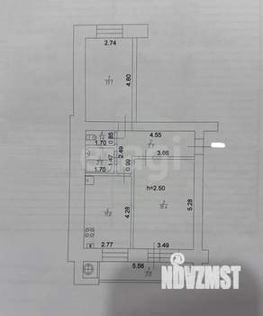 2-к квартира, вторичка, 55м2, 4/9 этаж