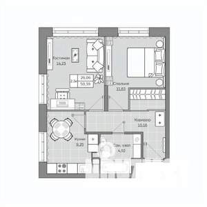 2-к квартира, вторичка, 50м2, 2/19 этаж
