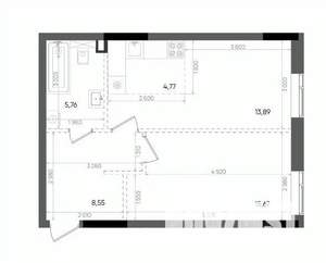 2-к квартира, вторичка, 49м2, 7/14 этаж