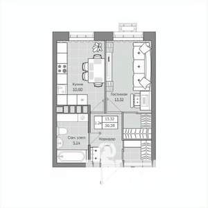 1-к квартира, вторичка, 36м2, 10/19 этаж
