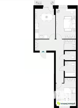2-к квартира, вторичка, 65м2, 4/18 этаж