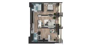 2-к квартира, вторичка, 61м2, 6/25 этаж