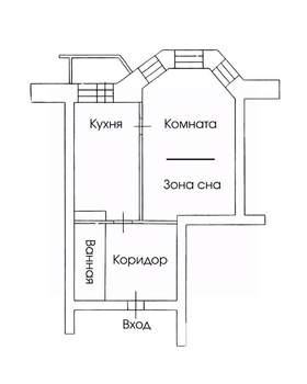 1-к квартира, вторичка, 51м2, 2/10 этаж