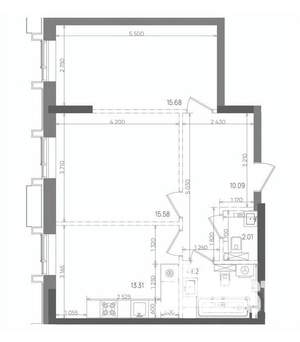 2-к квартира, вторичка, 61м2, 5/22 этаж