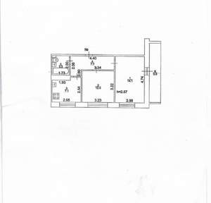 2-к квартира, вторичка, 46м2, 3/9 этаж