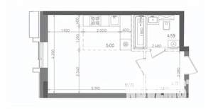 Студия квартира, вторичка, 30м2, 19/22 этаж