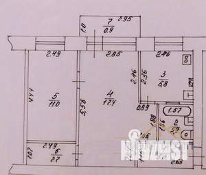2-к квартира, вторичка, 44м2, 4/5 этаж