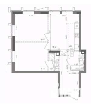 3-к квартира, вторичка, 66м2, 20/22 этаж