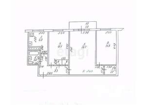 3-к квартира, вторичка, 58м2, 5/5 этаж