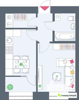 1-к квартира, вторичка, 34м2, 7/10 этаж