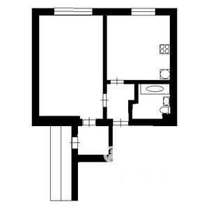 2-к квартира, вторичка, 43м2, 4/5 этаж