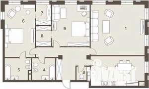 Студия квартира, вторичка, 89м2, 4/10 этаж