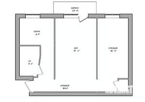 2-к квартира, вторичка, 45м2, 3/5 этаж