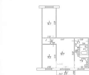 3-к квартира, вторичка, 60м2, 3/5 этаж