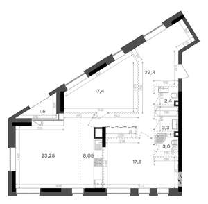 2-к квартира, вторичка, 99м2, 3/18 этаж