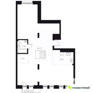 1-к квартира, вторичка, 112м2, 7/8 этаж