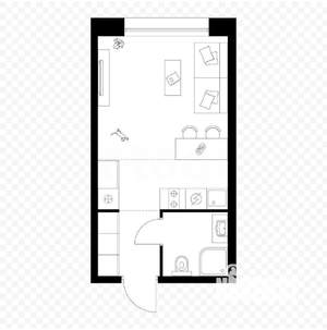 Студия квартира, вторичка, 29м2, 5/24 этаж