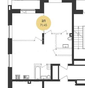 3-к квартира, вторичка, 71м2, 7/24 этаж