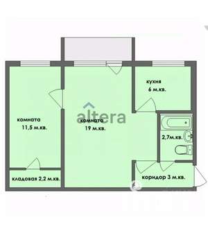 2-к квартира, вторичка, 47м2, 3/5 этаж