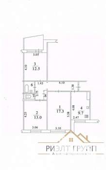 3-к квартира, вторичка, 66м2, 7/10 этаж