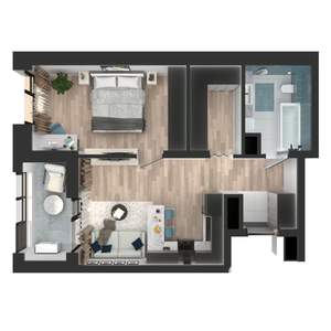 1-к квартира, вторичка, 49м2, 5/23 этаж