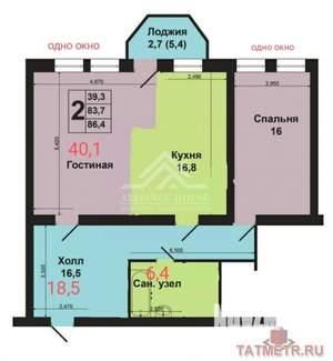 2-к квартира, вторичка, 81м2, 6/10 этаж