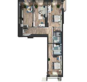 3-к квартира, вторичка, 86м2, 6/24 этаж
