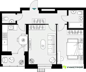 2-к квартира, вторичка, 57м2, 6/18 этаж