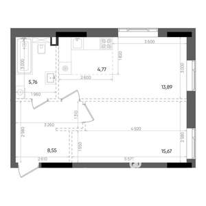2-к квартира, вторичка, 49м2, 13/14 этаж