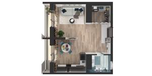 1-к квартира, вторичка, 42м2, 20/25 этаж