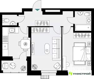 2-к квартира, вторичка, 57м2, 2/18 этаж