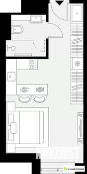 1-к квартира, вторичка, 26м2, 3/27 этаж
