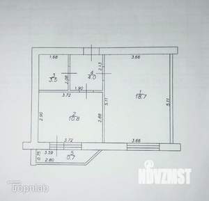 1-к квартира, вторичка, 38м2, 6/9 этаж