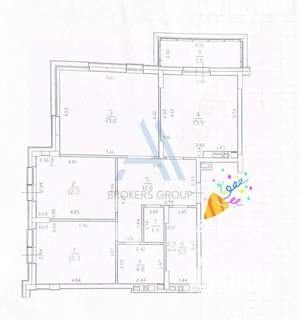 3-к квартира, вторичка, 88м2, 3/5 этаж