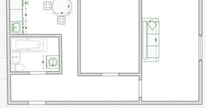 2-к квартира, вторичка, 41м2, 1/4 этаж