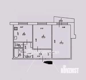 2-к квартира, вторичка, 52м2, 4/9 этаж
