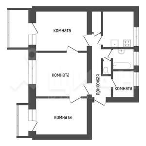 4-к квартира, вторичка, 82м2, 5/9 этаж