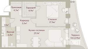 2-к квартира, вторичка, 69м2, 2/8 этаж