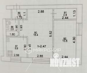 2-к квартира, вторичка, 40м2, 4/5 этаж