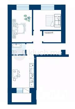 2-к квартира, вторичка, 58м2, 5/9 этаж
