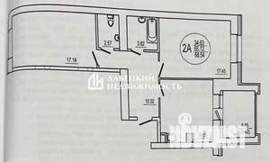 2-к квартира, вторичка, 66м2, 3/10 этаж