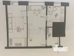 2-к квартира, вторичка, 41м2, 1/5 этаж