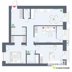 3-к квартира, вторичка, 95м2, 10/10 этаж