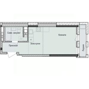 Студия квартира, строящийся дом, 29м2, 4/23 этаж