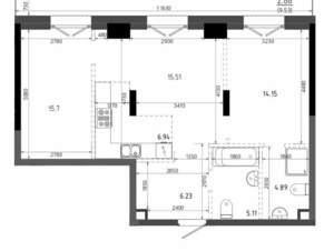 2-к квартира, вторичка, 71м2, 4/19 этаж